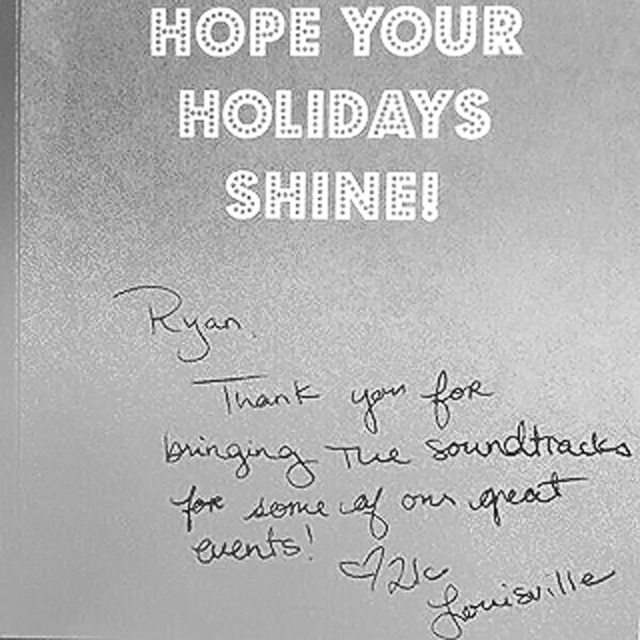 Coxx Events client's thank-you notes